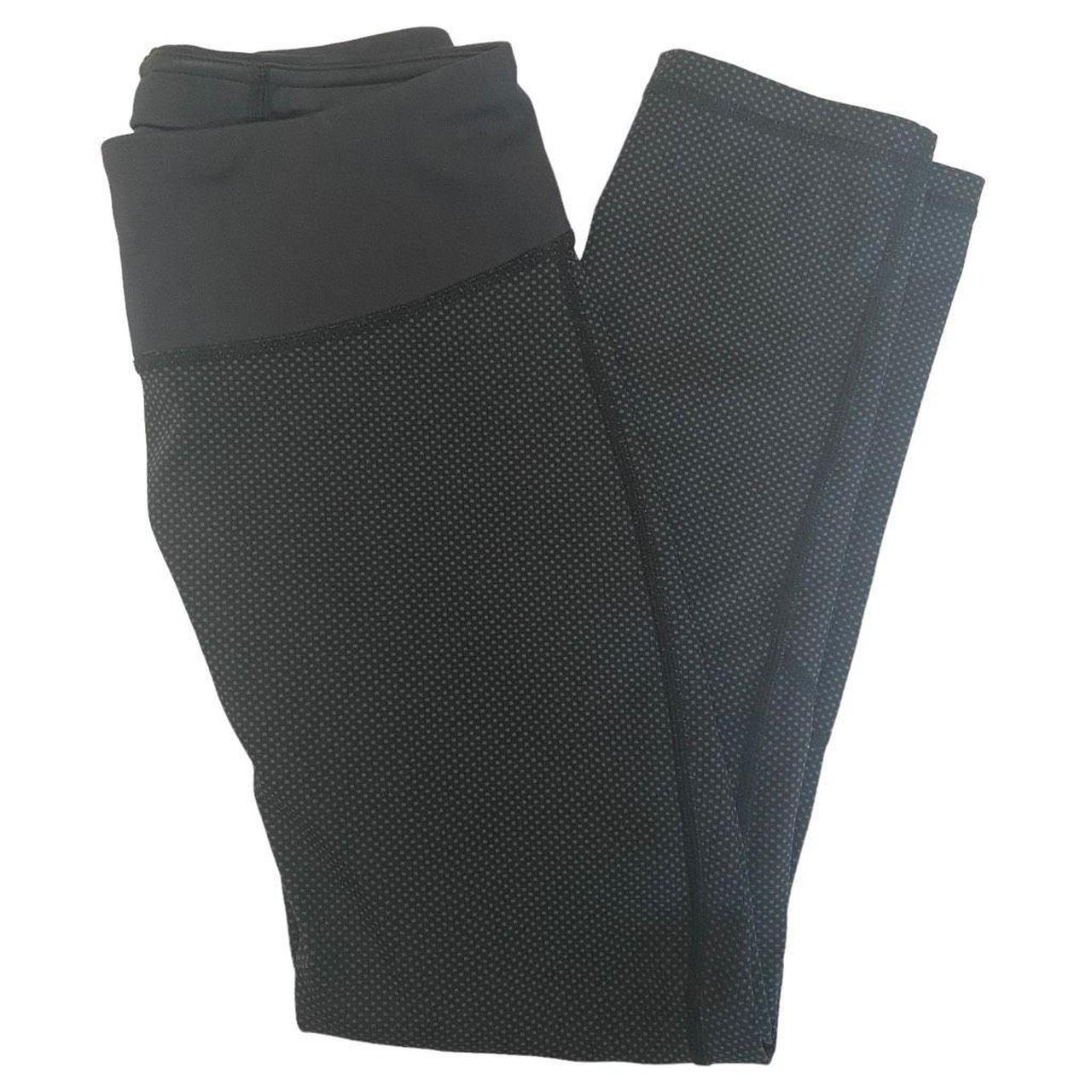 Uniqlo Airism Black Cropped Leggings Grey Dots S Depop