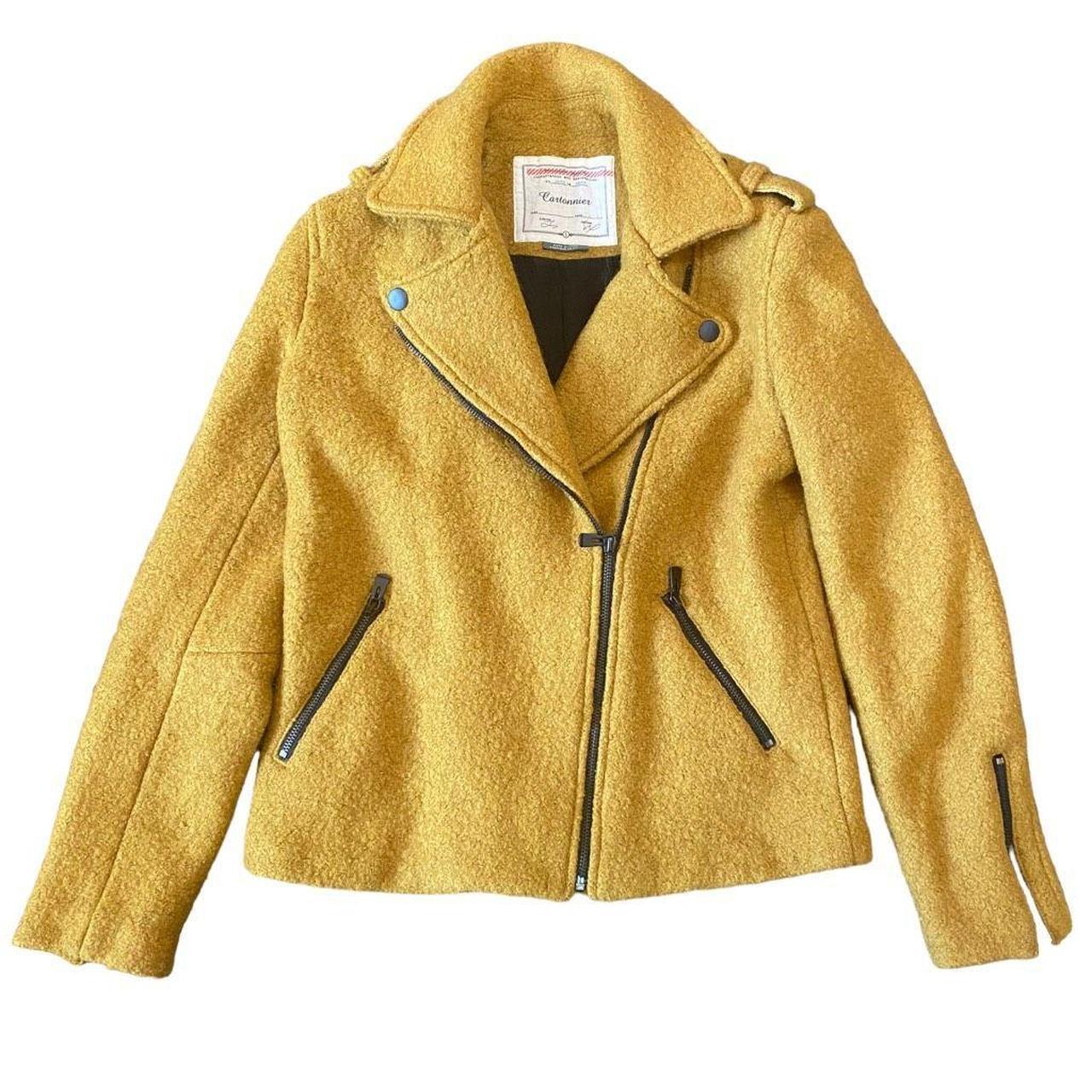 Anthropologie Cartonnier Mustard Yellow Boucle... Depop