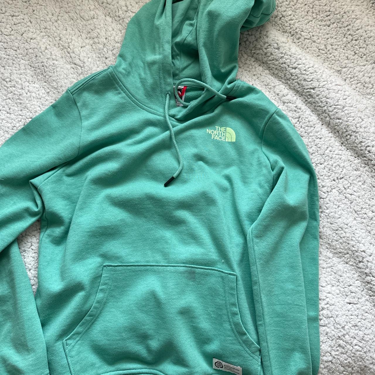 turqoise the north face hoodie size small never... Depop