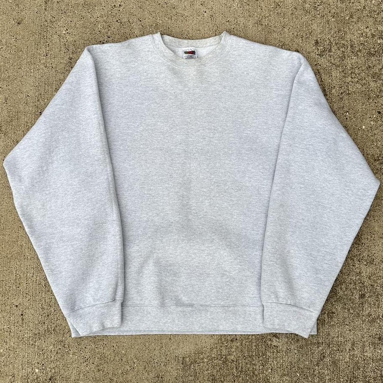 Fruit of the Loom Men's Grey Sweatshirt | Depop