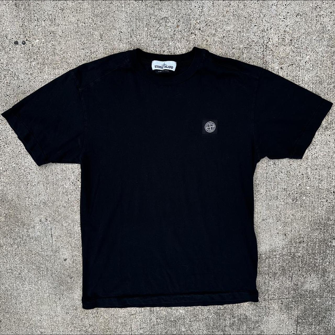 Stone Island Men's Black T-shirt | Depop