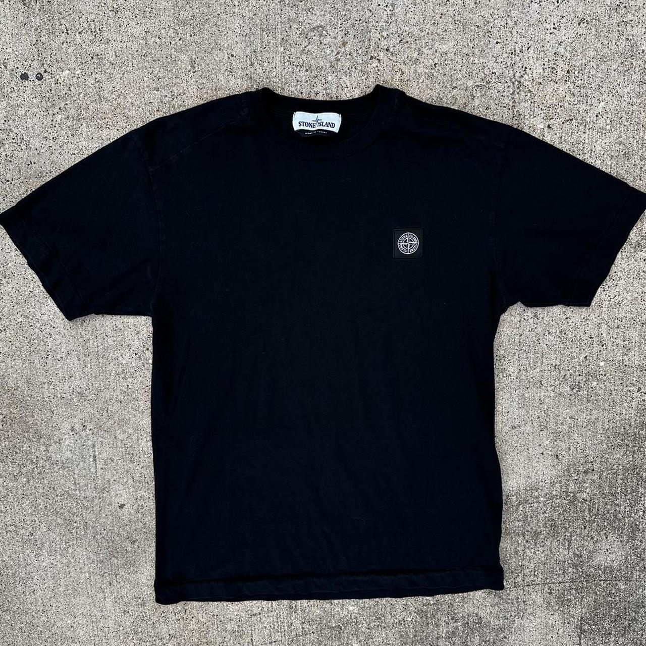 Stone Island Men's Black T-shirt | Depop