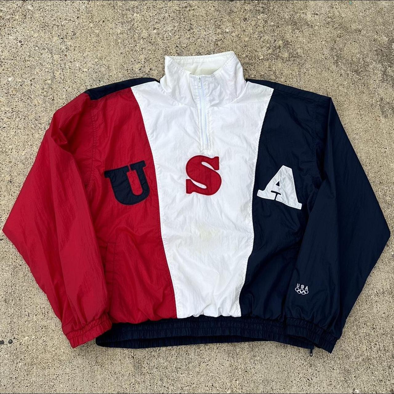 00s Vintage USA Olympics Track Top Y2K Track Jacket... - Depop