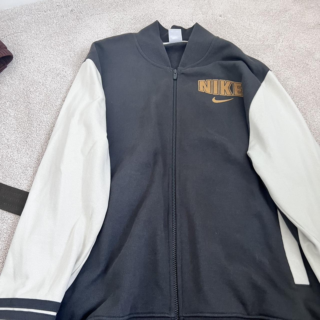 Cozy silk Nike varsity jacket. 9/10 great condition. - Depop