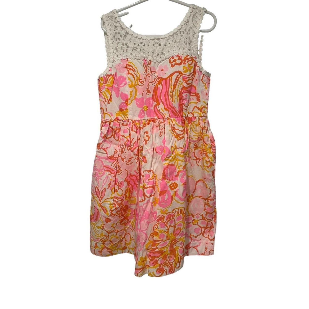 Lilly Pulitzer Yellow and Pink Dress | Depop