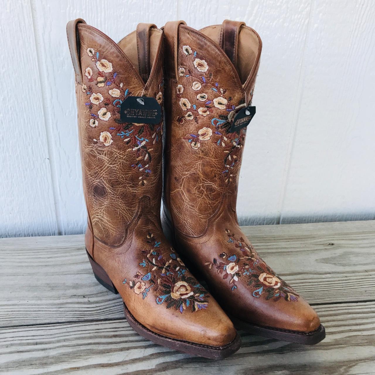 Shyanne women's floral shop embroidered western boots