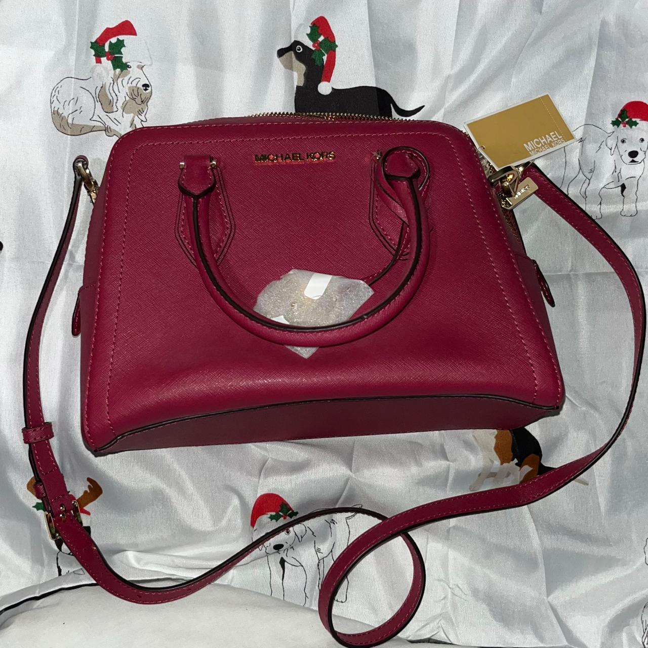 Michael kors small burgundy bag best sale