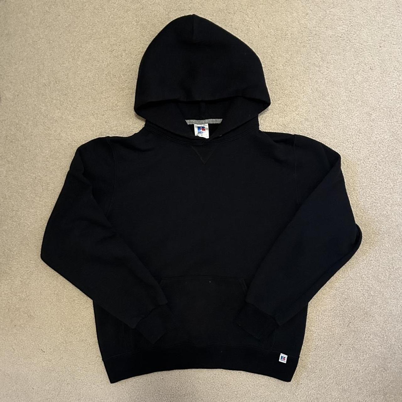 RUSSEL ATHLETIC Basics Black Hoodie M Fits mens... - Depop