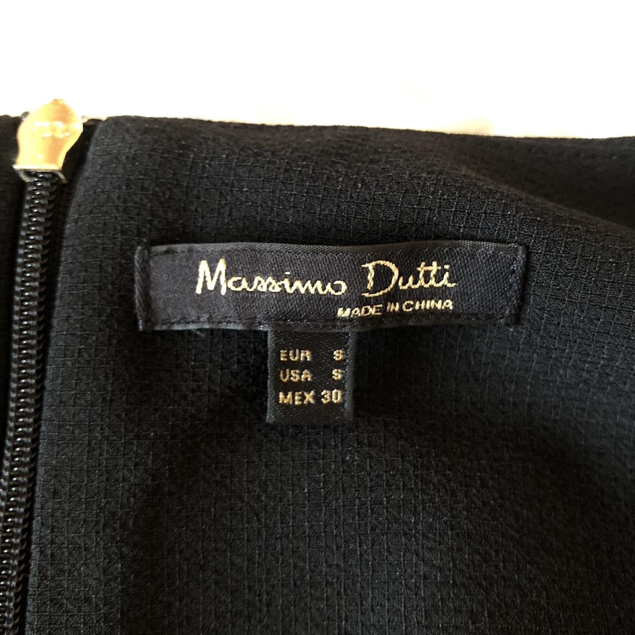 Massimo Dutti black dress with back zip Size UK 10... - Depop