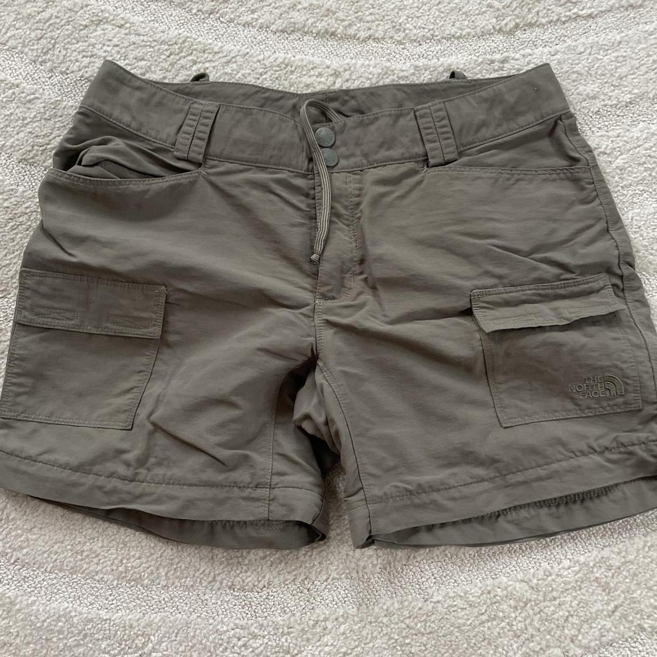 The North Face hiking shorts, size 10, tan/green... - Depop