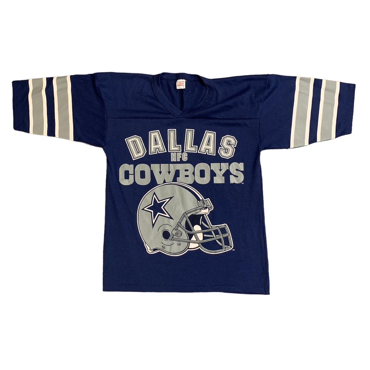 VINTAGE 90s NFL Dallas Cowboys Logo Helmet Navy T-Shirt sz Medium