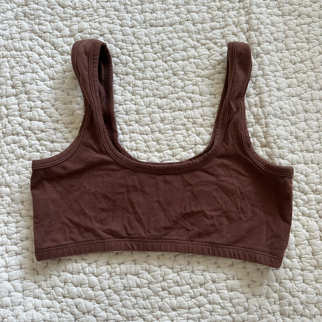 Arq Wide Strap Bra Cocoa color size large great... - Depop