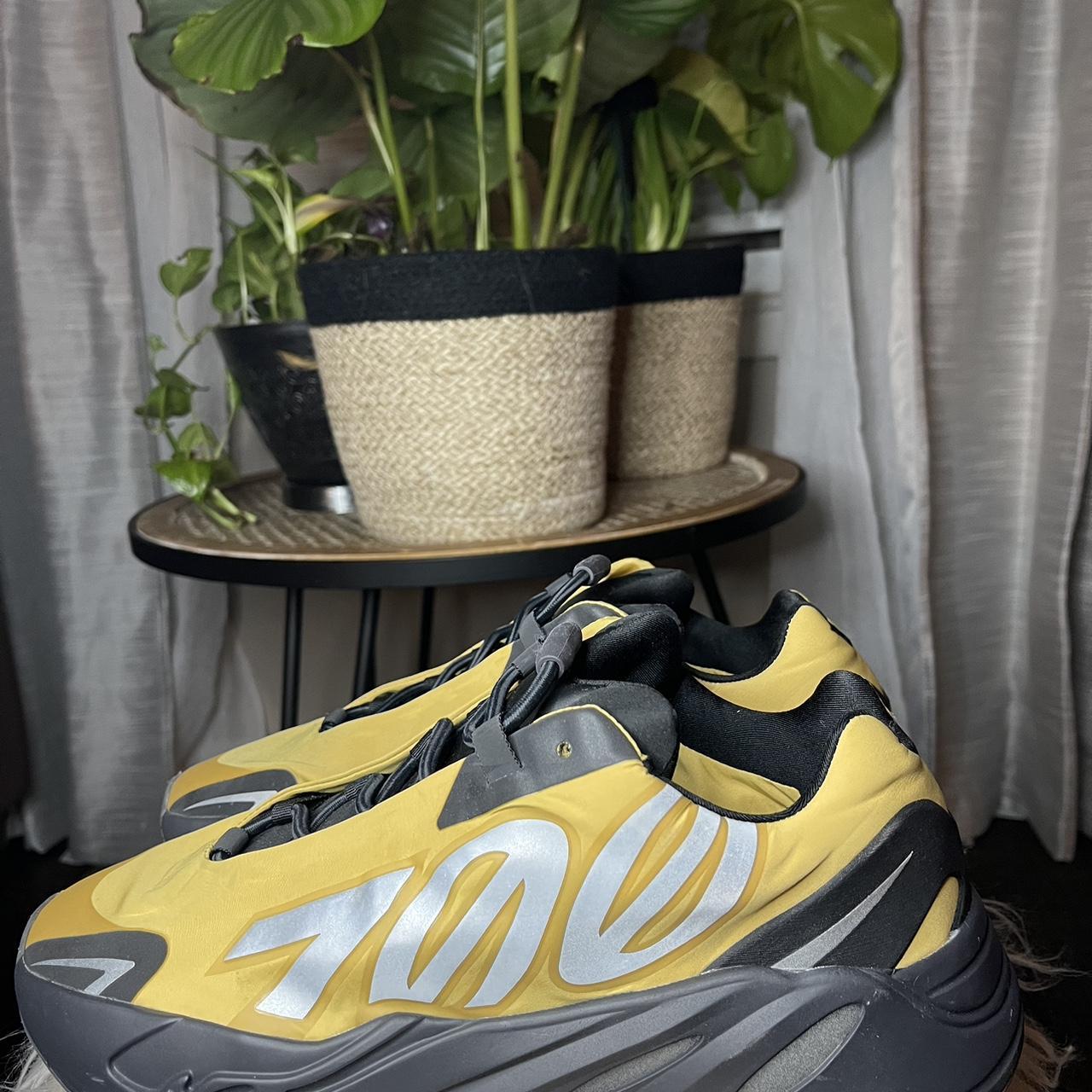 Yeezy Men's Black and Yellow Trainers | Depop