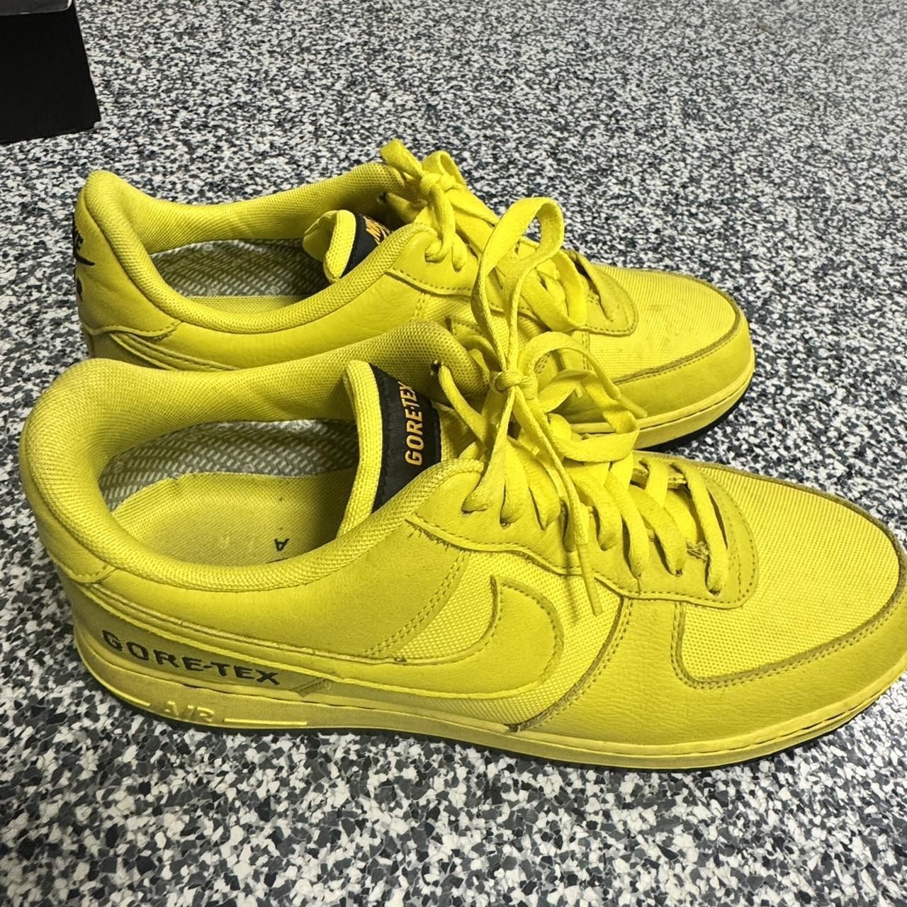 Nike Air Force 1 Low Gore Tex bright yellow size. Depop