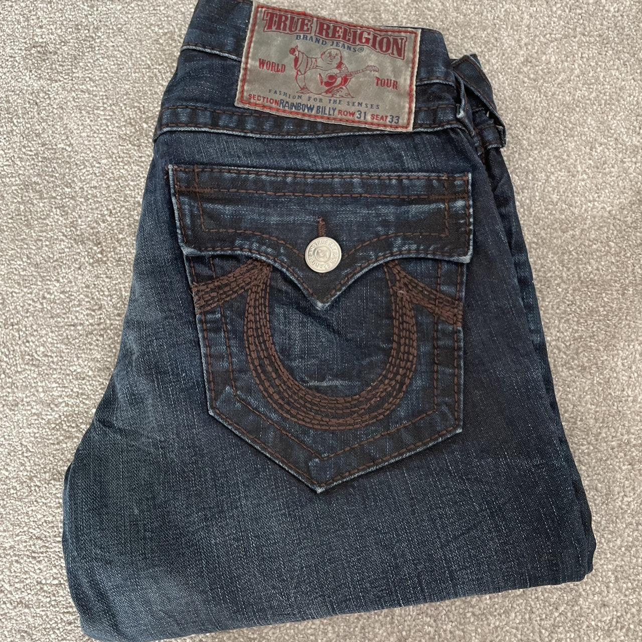 True Religion Men's Blue Jeans | Depop