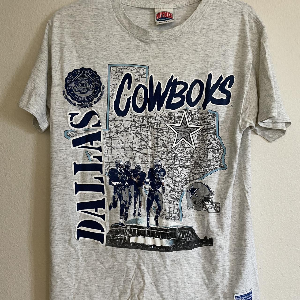 Vintage 90s Dallas Cowboys NutMeg Shirt Size: Large - Depop