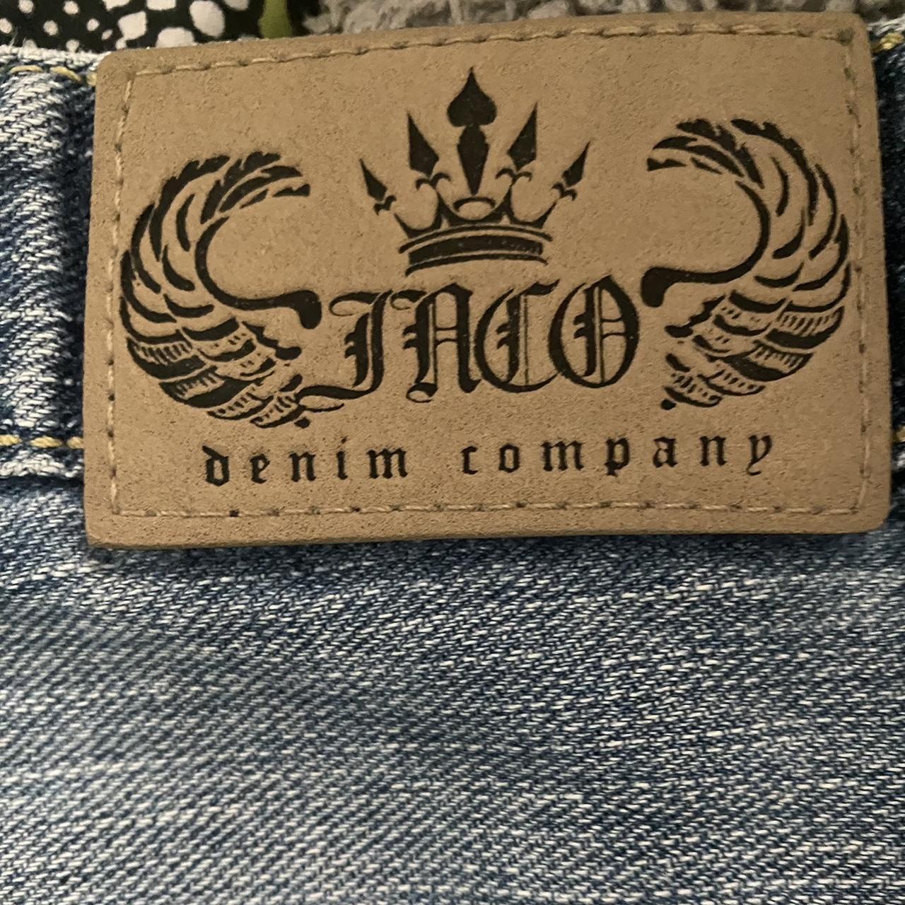 JNCO Blue and White Jeans | Depop