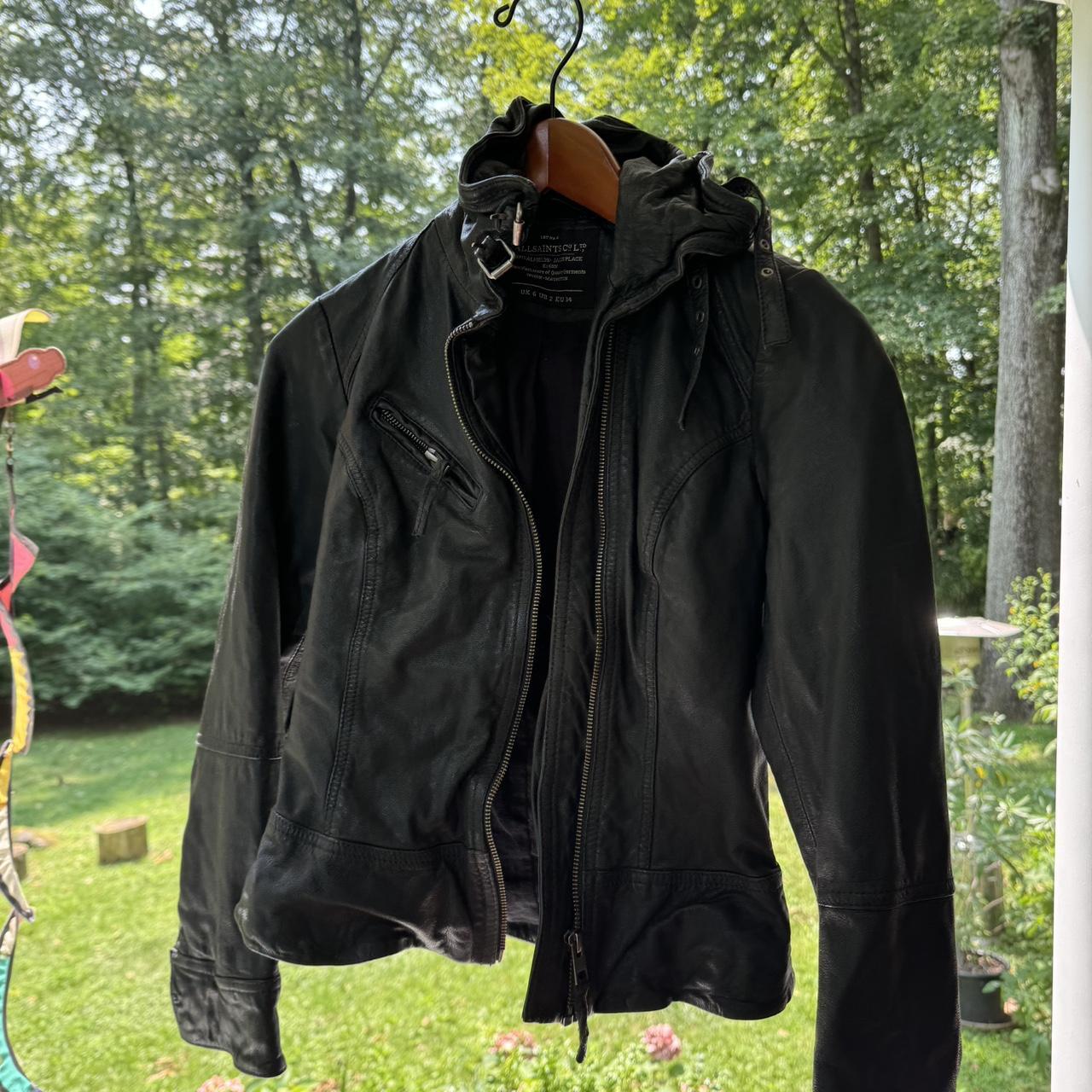 Rare Vintage All Saints Black leather jacket,