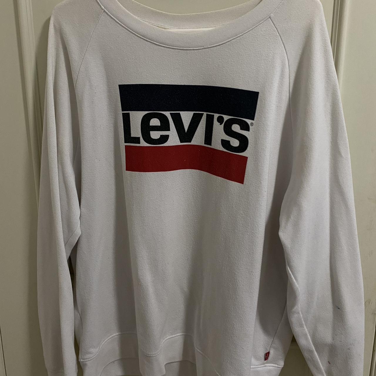 Levis white jumper womens hotsell