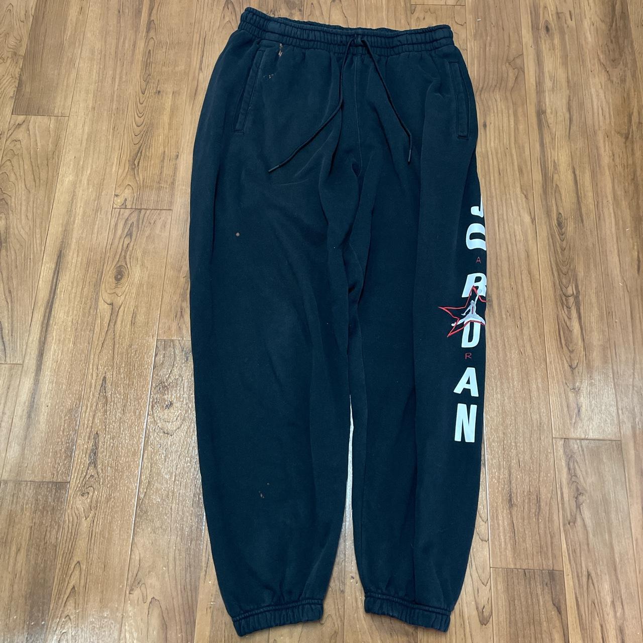 Jordan Men's Black Joggers-tracksuits | Depop