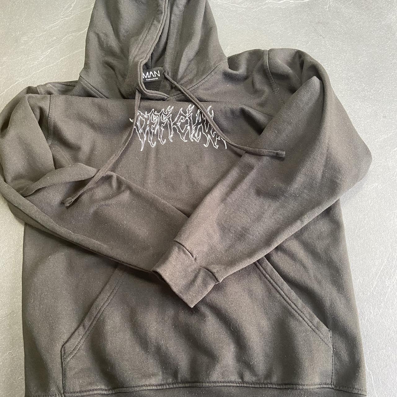 Boohooman grunge graphic hoodie Similar to Ed Hardy... Depop