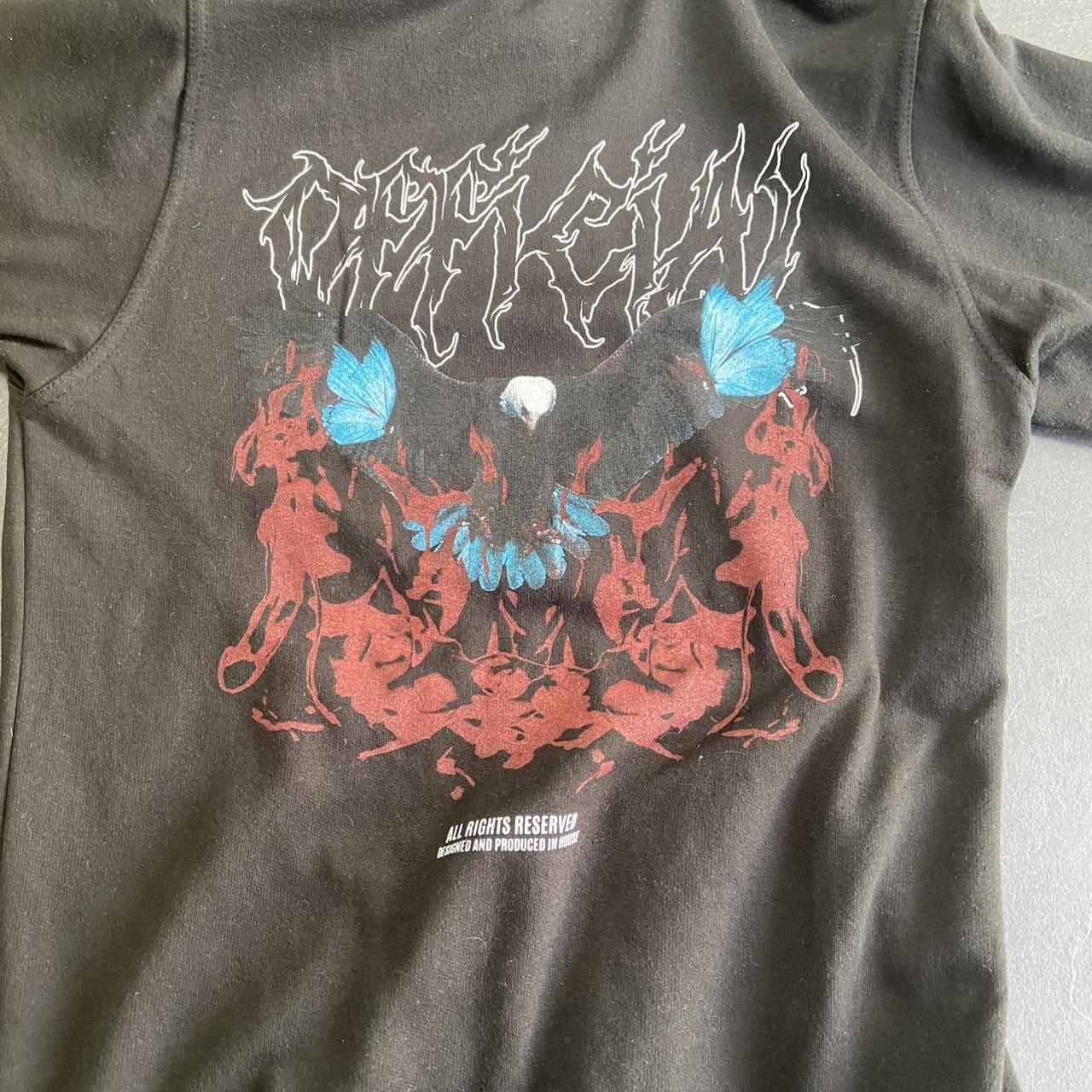 Boohooman grunge graphic hoodie Similar to Ed Hardy... Depop