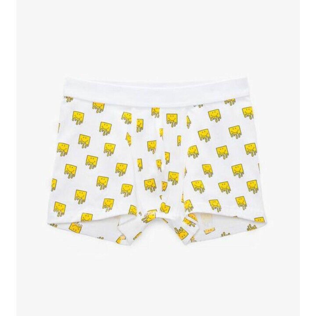 Zara Men's Underwear White Happy Collection Boxer... Depop