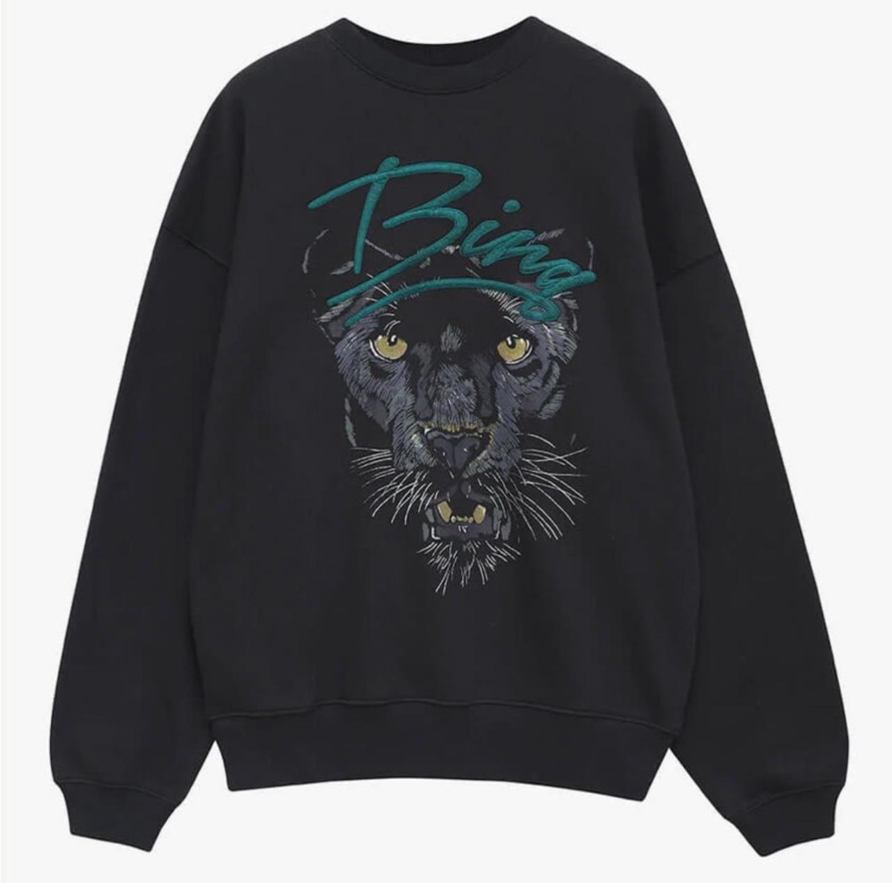 Anine Bing Kenny Panther Sweatshirt Size Small In Depop