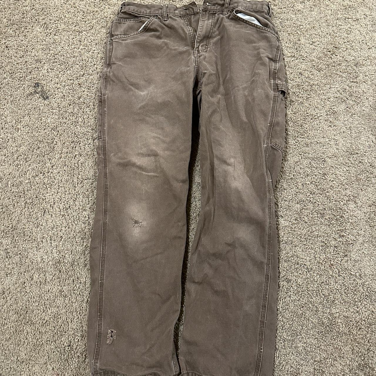 Brown gravel gear carpenter pants 36/32 - Depop