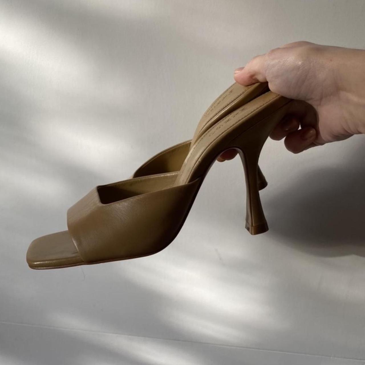 topshop tan mules