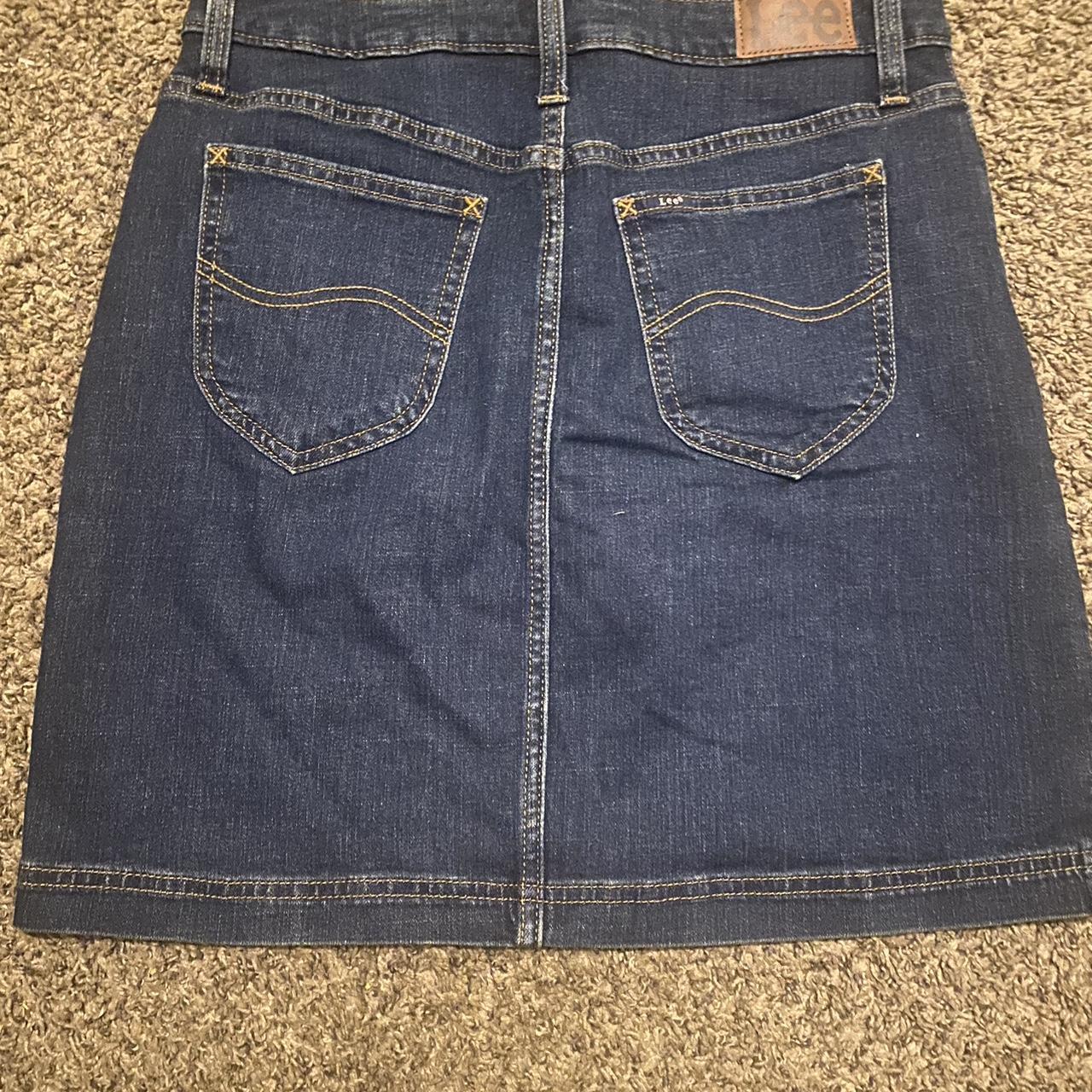 denim mini skirt - Depop