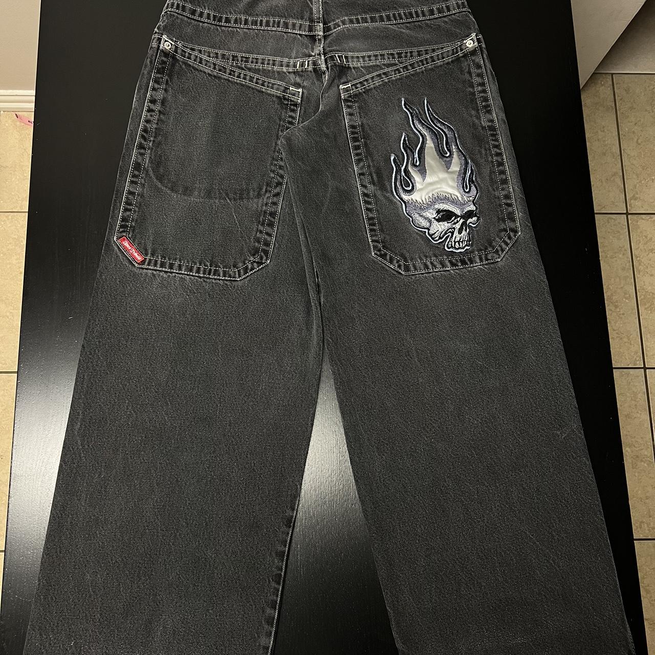90s TRIBAL GEAR ジーンズ Y2K JNCO KIKWEAR TRIBAL Gear jeans, shiny gray, vintage baggy silver metallic