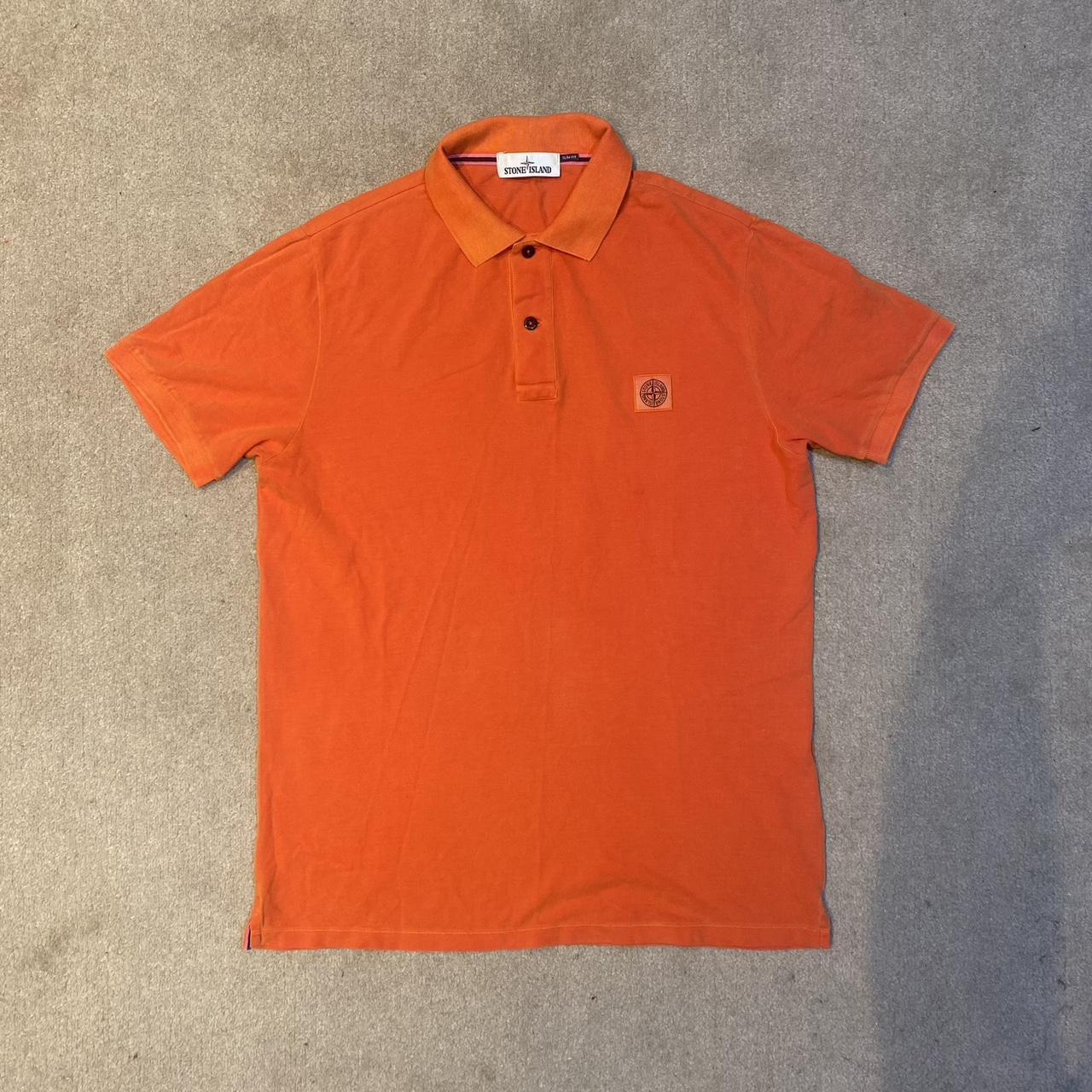 Stone island hot sale polo orange