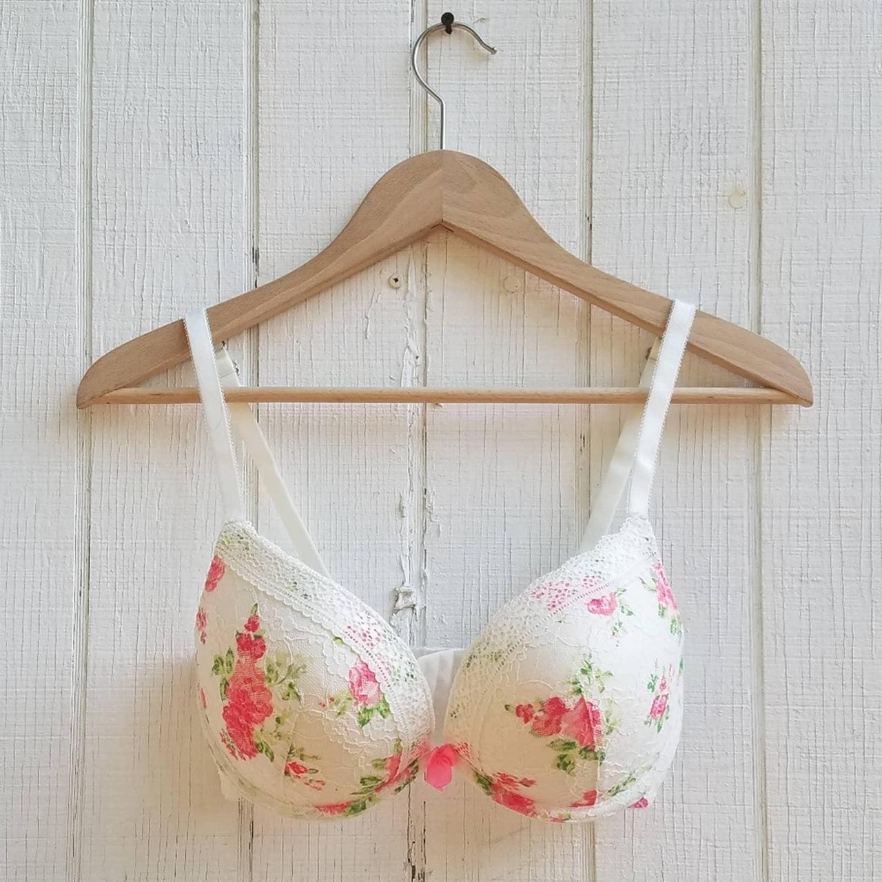 White lace size 34C built in bra cup coquette body - Depop