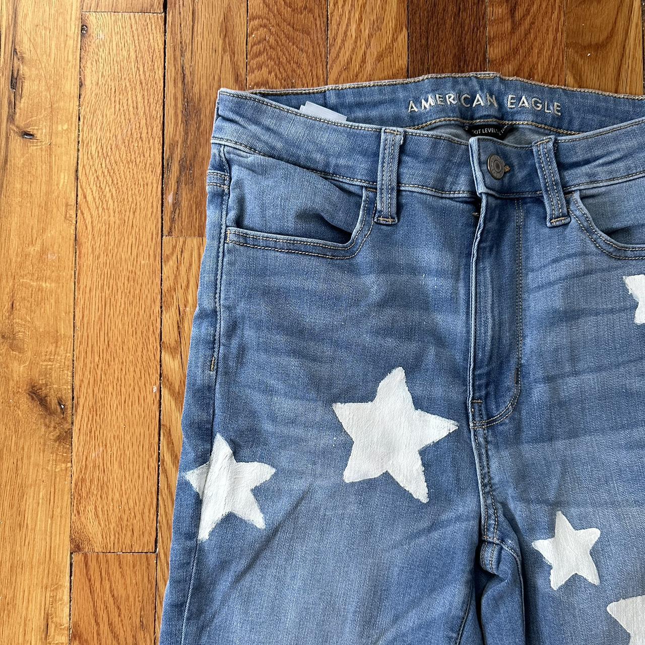 Hand Painted White Star American Eagle