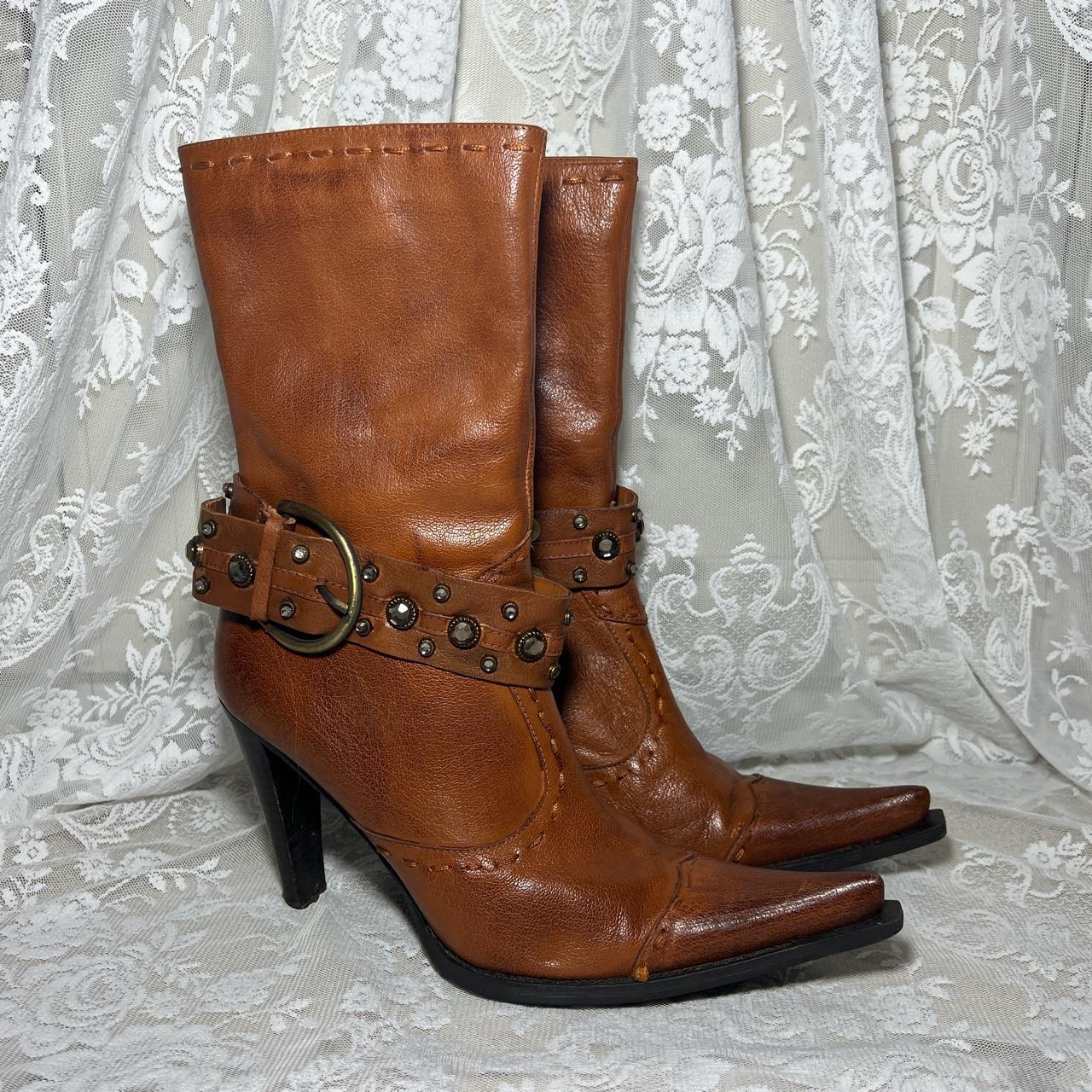western tan boots