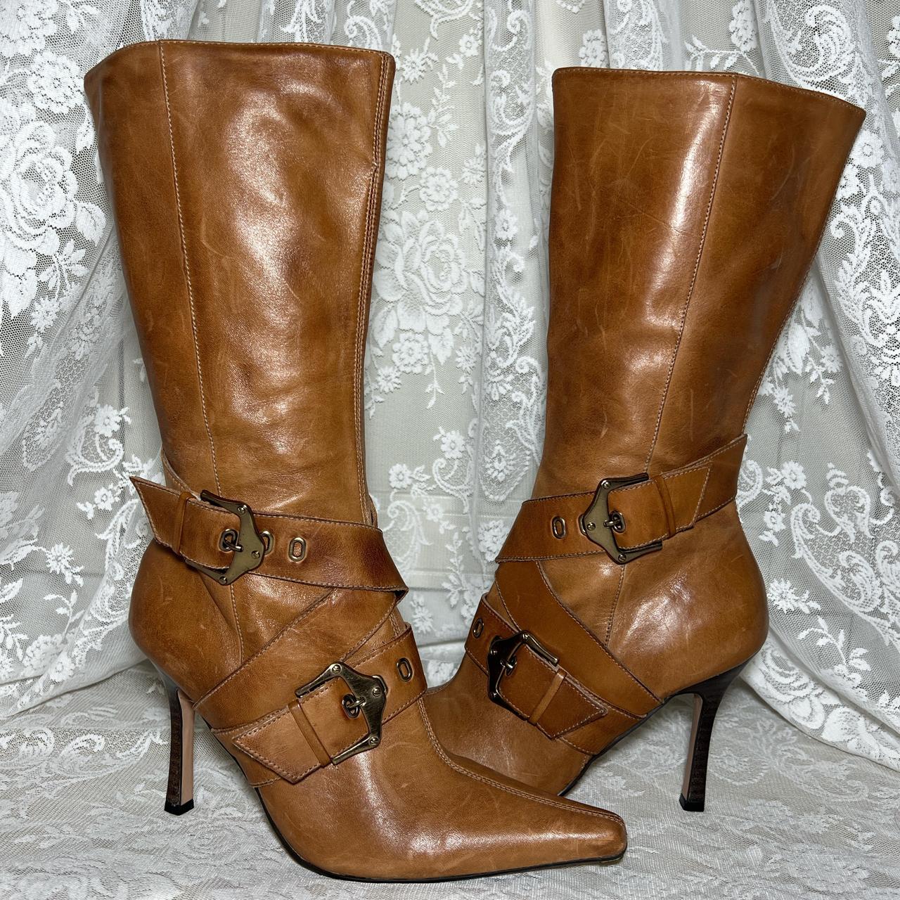 Vintage Brown Tan Faith Boots UK 4 37 US 6