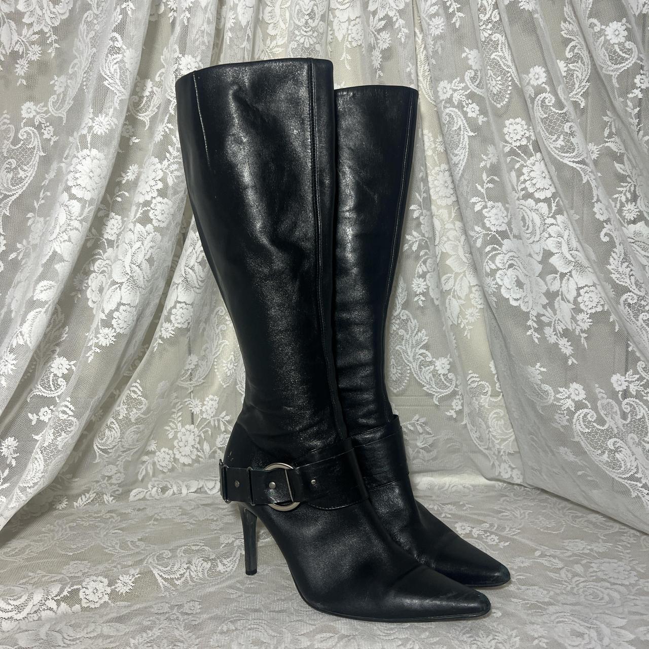Faith Leather Knee High Boots UK 38