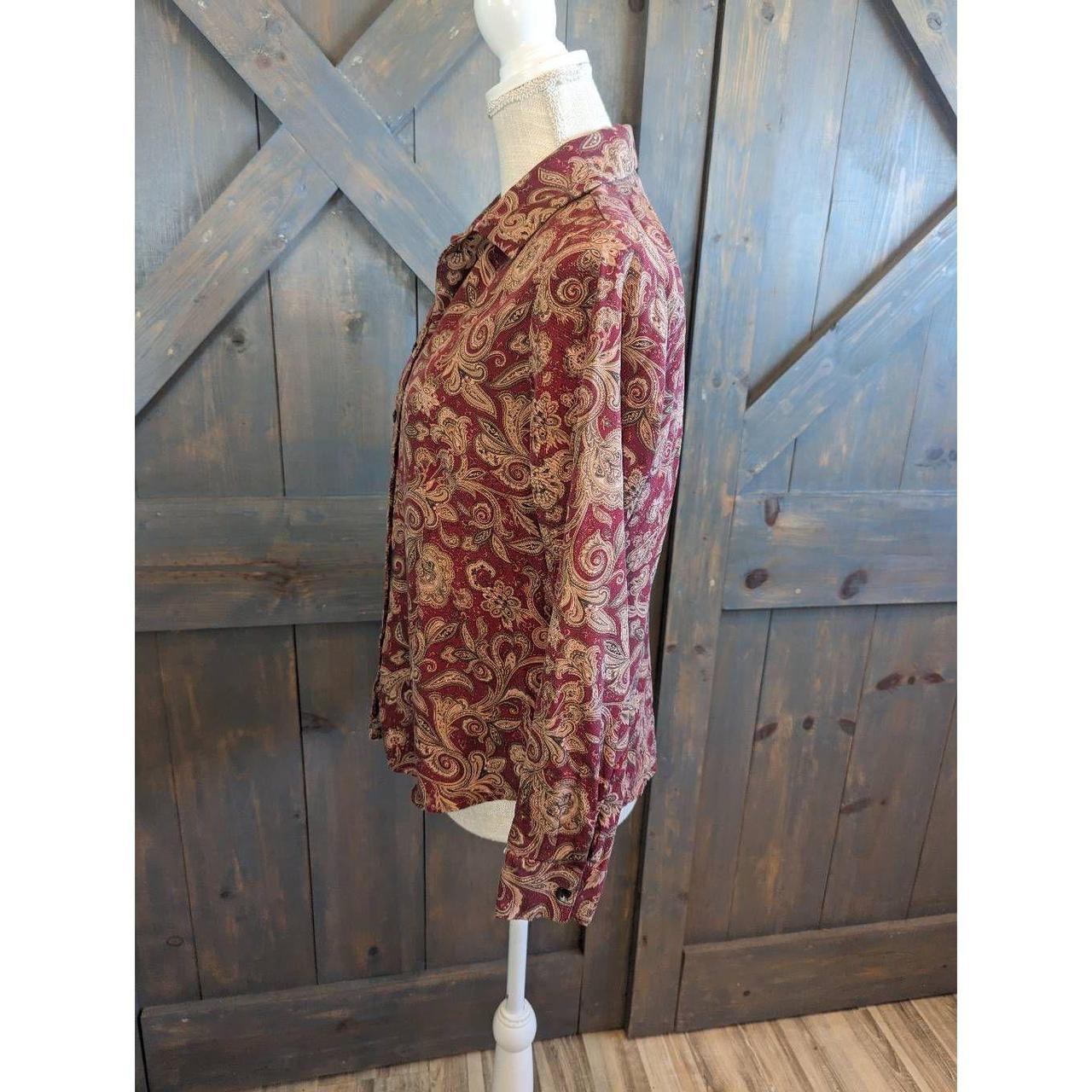 Talbots 100% cotton paisley print button down - Depop