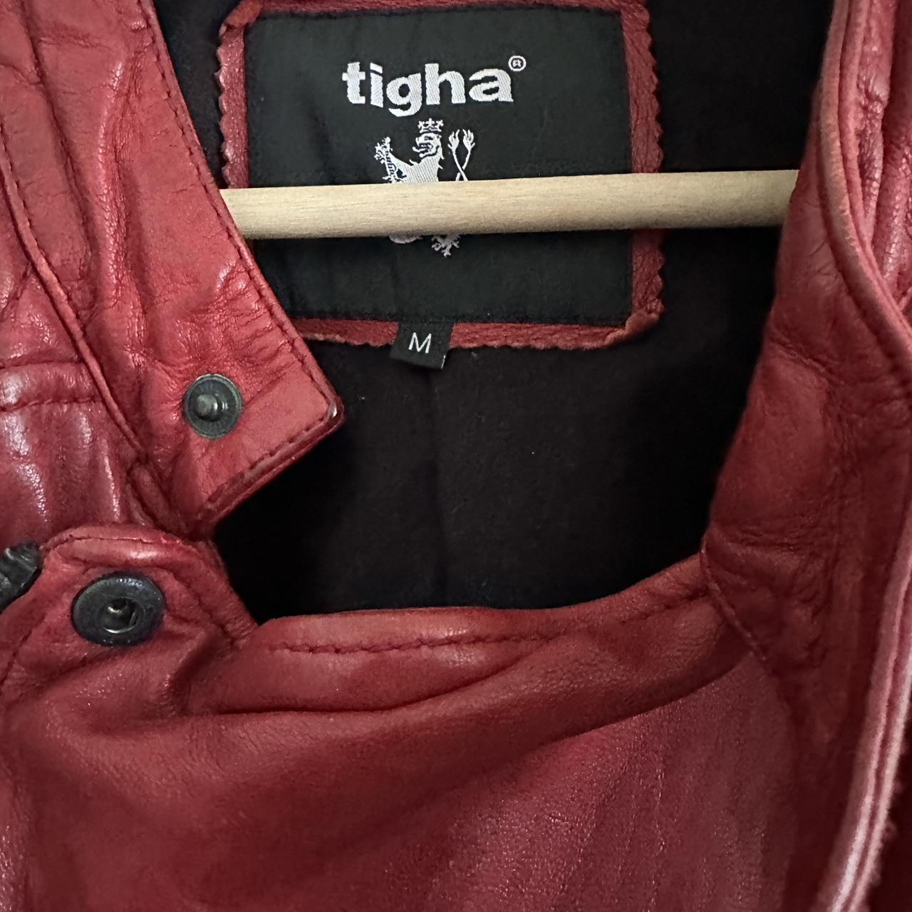 Tigha Leder Hoodie Tigha Zip Front Bomber Jacket In Black Green