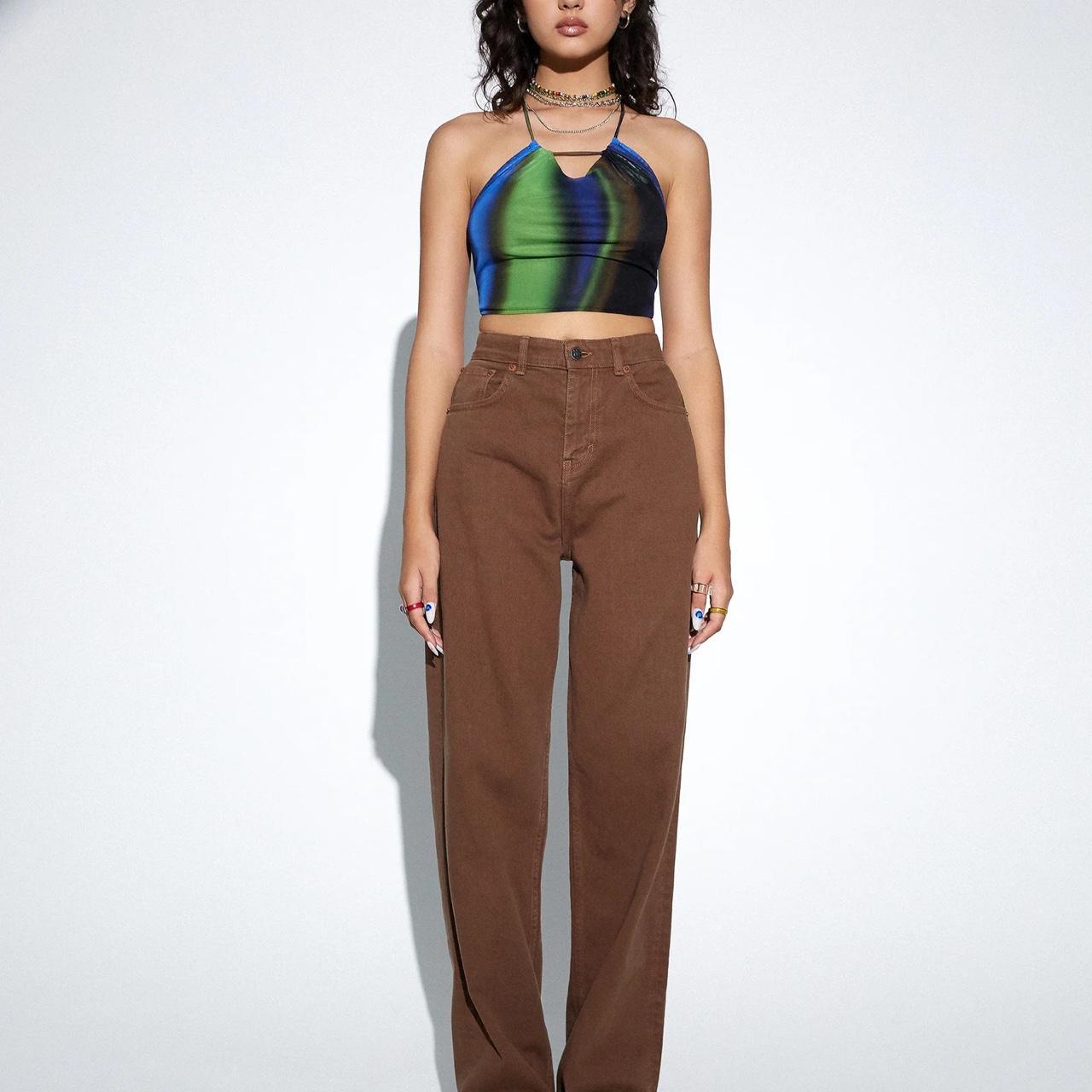 Motel Women's Brown Jeans Depop