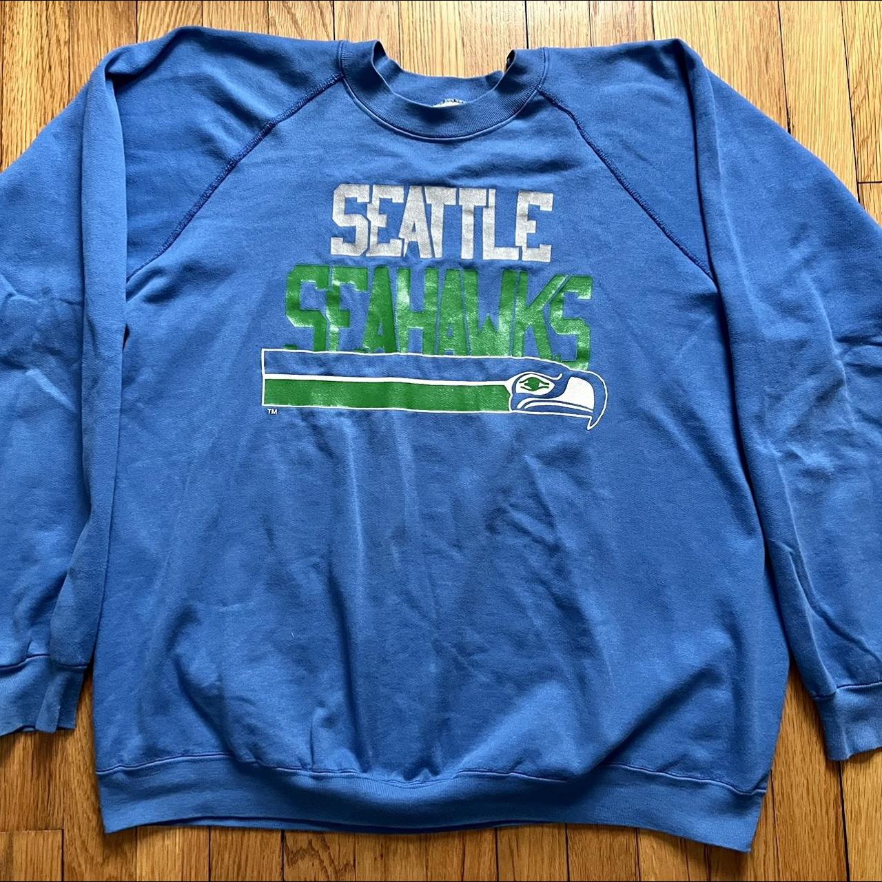 Vintage Seattle Seahawks Crewneck Sweatshirt - L - Depop