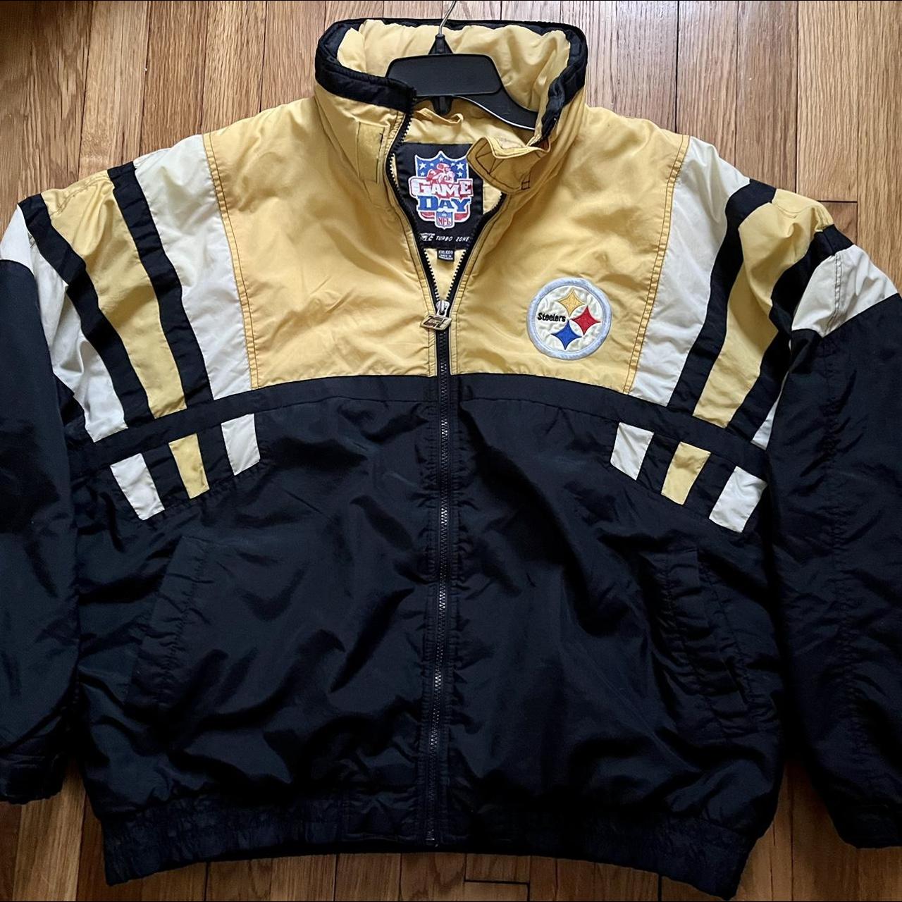 90s Vintage Pittsburgh Steelers Windbreaker - Depop