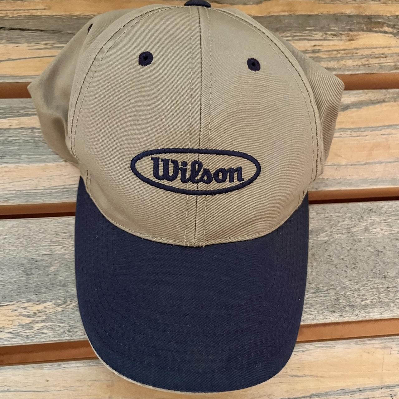 Wilson Golf Hat Cap Blue Grey Snapback missing... Depop