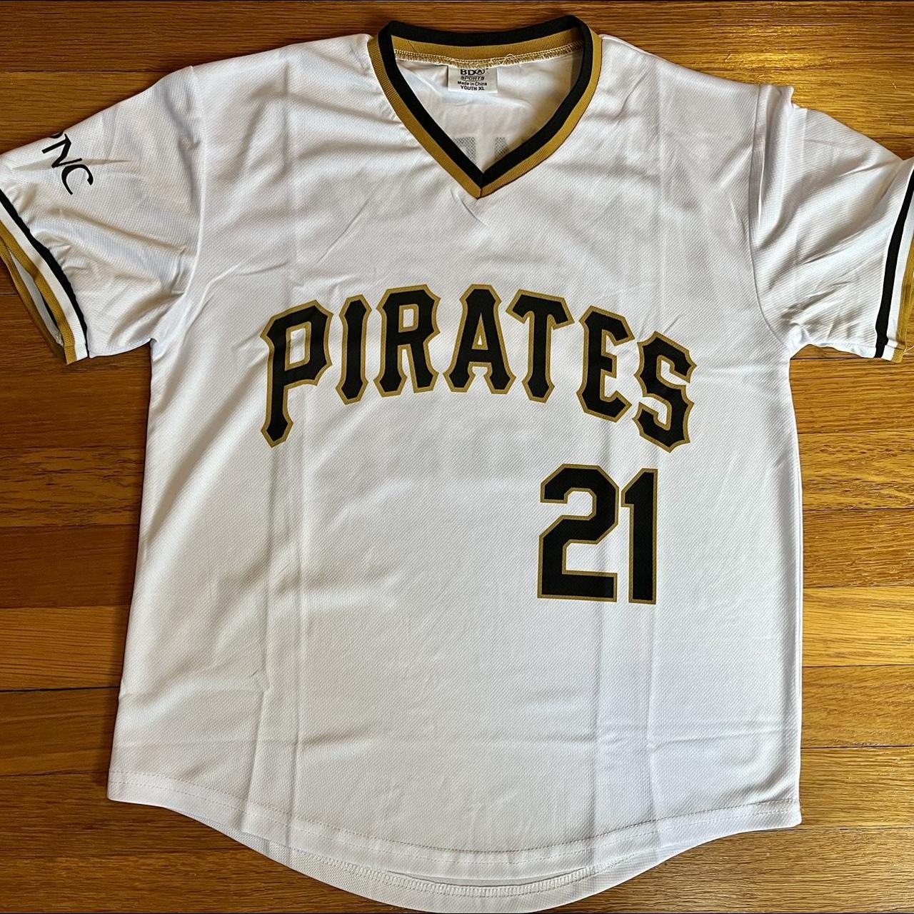 Roberto Clemente #21 Pirates Jersey SGA Youth XL - Depop