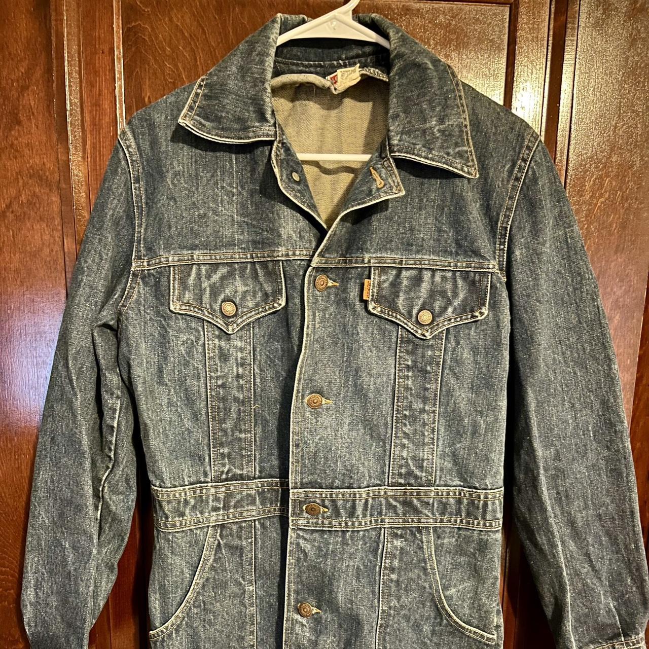 Vintage 70s Levis Chore Jacket Split Tail Denim... - Depop