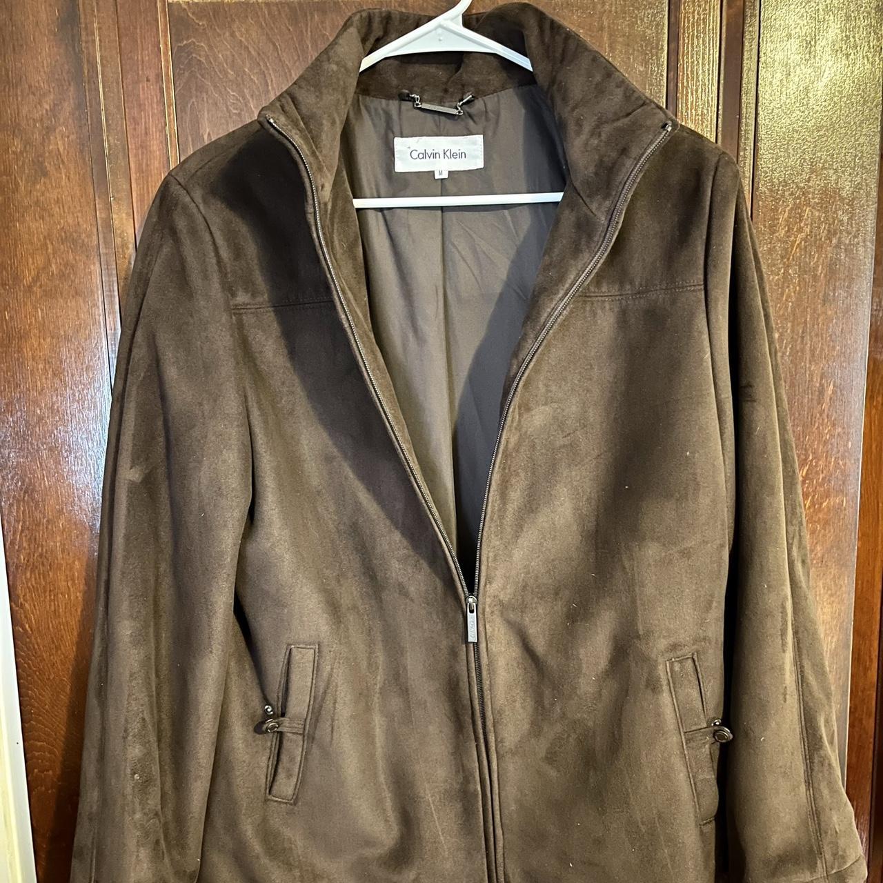 Calvin klein suede on sale jacket