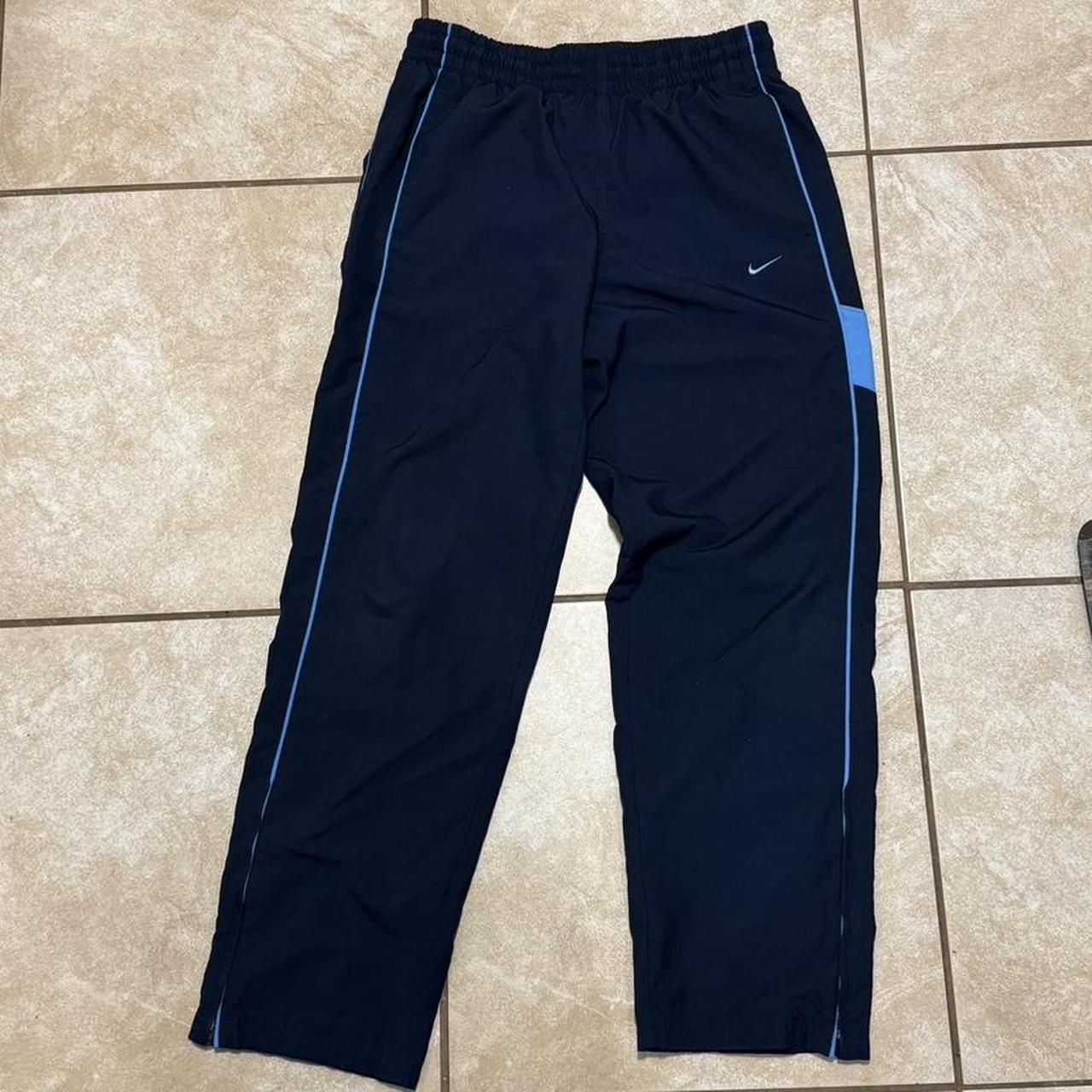 Vintage Blue/Baby Blue Nike Track Pants Size M No... Depop
