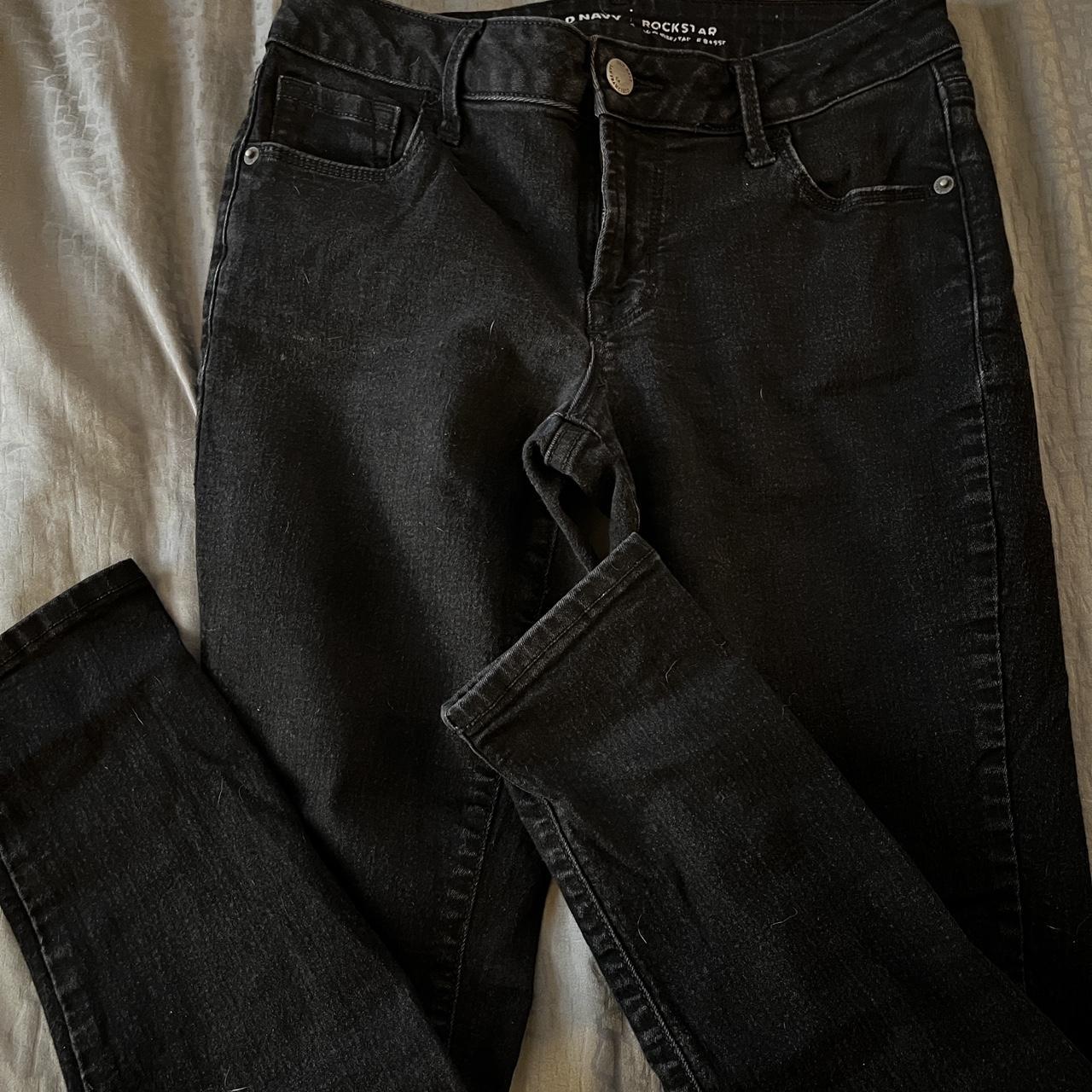 black-old-navy-medium-rise-skinny-jeans-depop