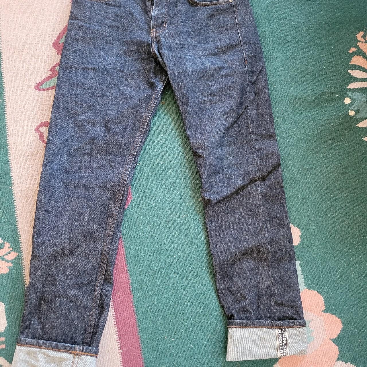 Naked And Famous Raw Denim Selvedge Fuck You U Depop